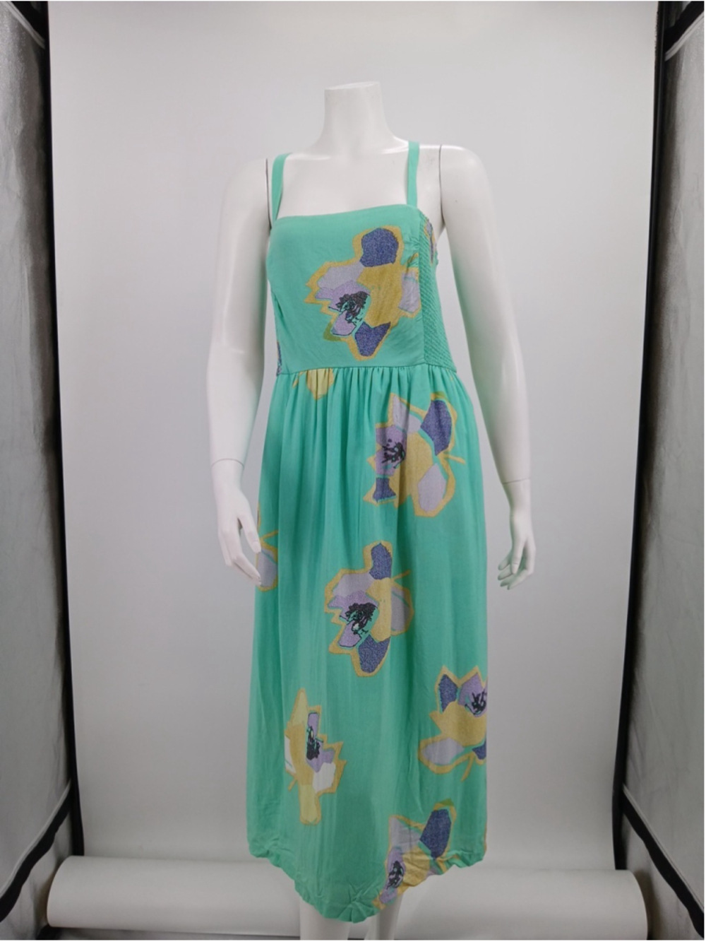 Corey Lynn Calter Anthropologie Floral Adjustable Strap Midi Dress Sz M Sundress